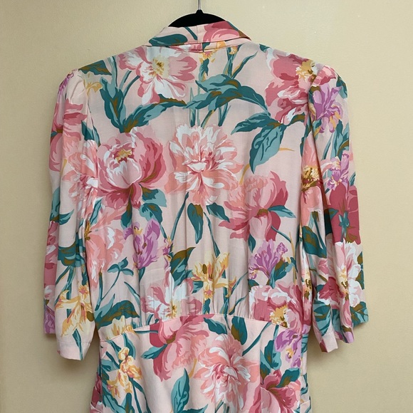 Floral Hawaiian Print Peplum Jacket - Picture 3 of 3